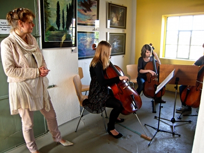 Foto der musikalische Untermalung der Vernissage